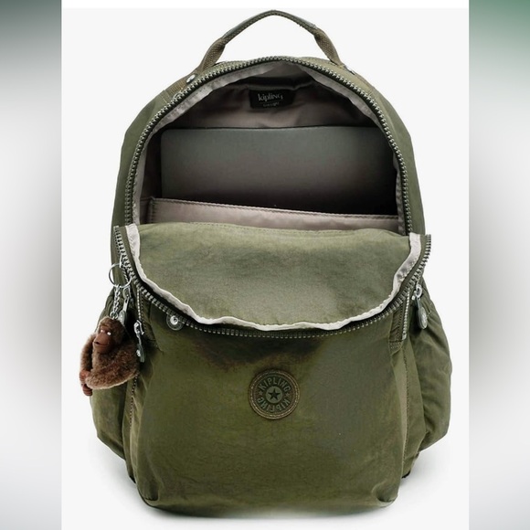 NWT Kipling 15” Laptop Backpack Jaded Green Tonal - Picture 8 of 10